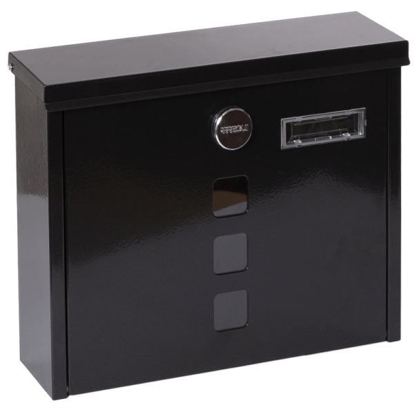 Cassetta Postale Lettere A4 con Tetto modello Chance mm.312x100x245h Nero  Arregui Domus